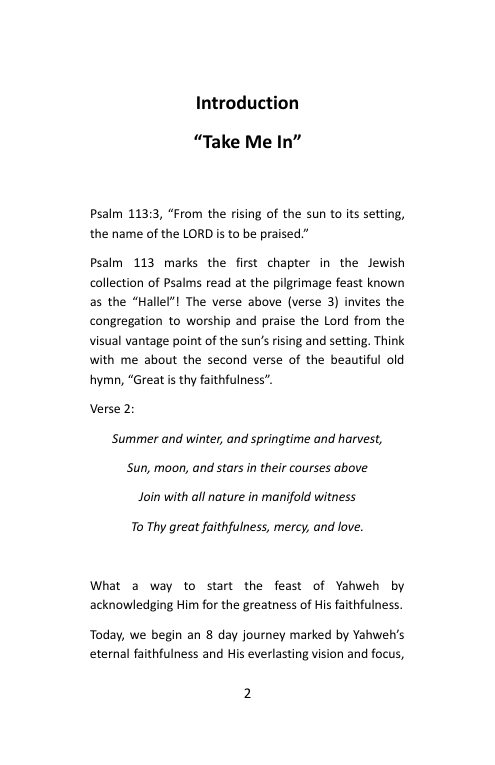 Take Me In introduction, booklet page 4