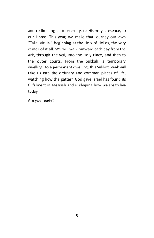 Take Me In introduction, booklet page 7