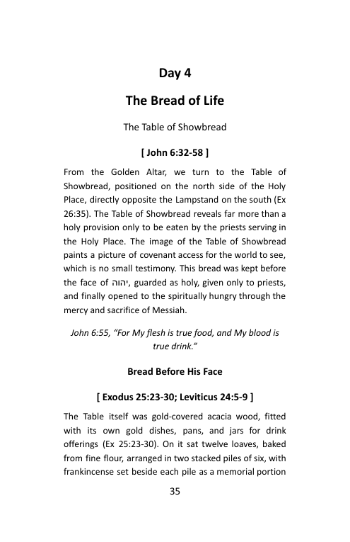 Take Me In, Day 4: The Bread of Life, booklet page 37