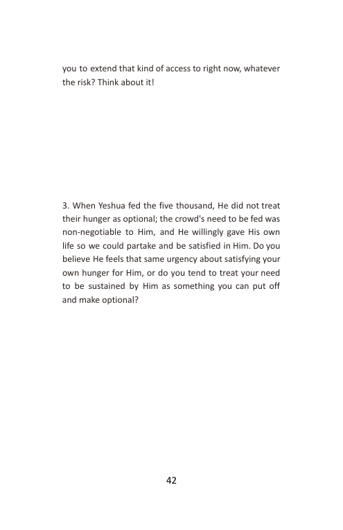 Take Me In, Day 4: The Bread of Life, booklet page 44