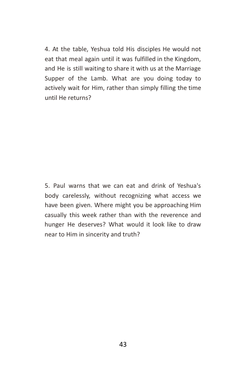 Take Me In, Day 4: The Bread of Life, booklet page 45