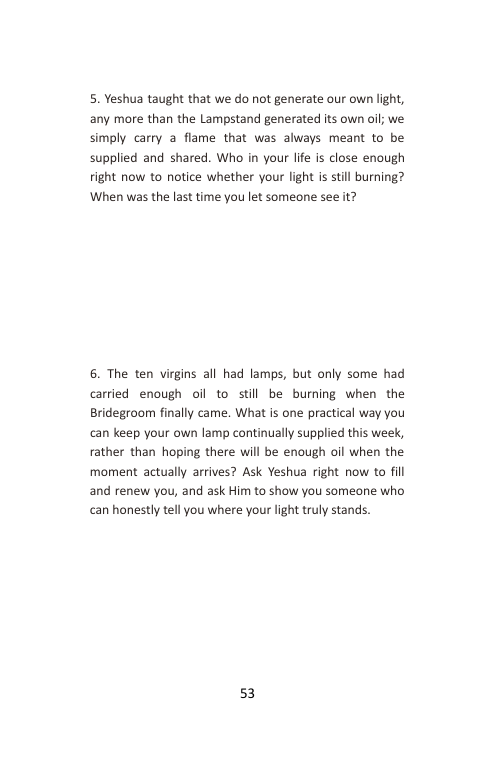 Take Me In, Day 5: The Light of the World, booklet page 55