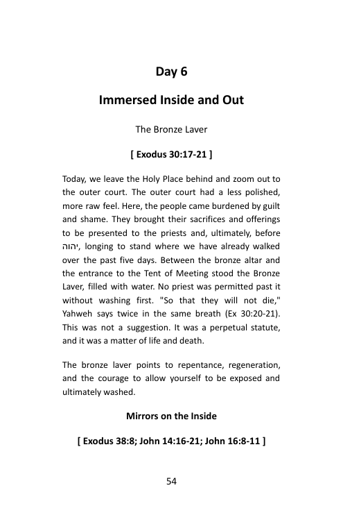 Take Me In, Day 6: Immersed Inside and Out, booklet page 56