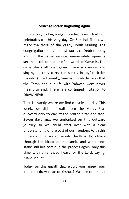 Take Me In, Day 8: A Renewed Journey, booklet page 80